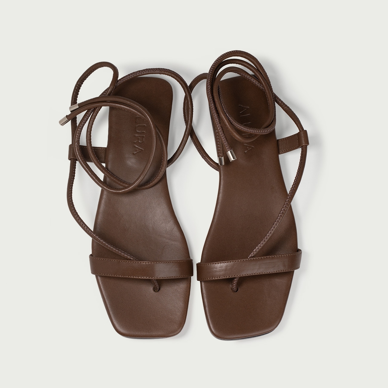 Sandale cu talpǎ joasǎ maro Liria din piele naturală - Img 5