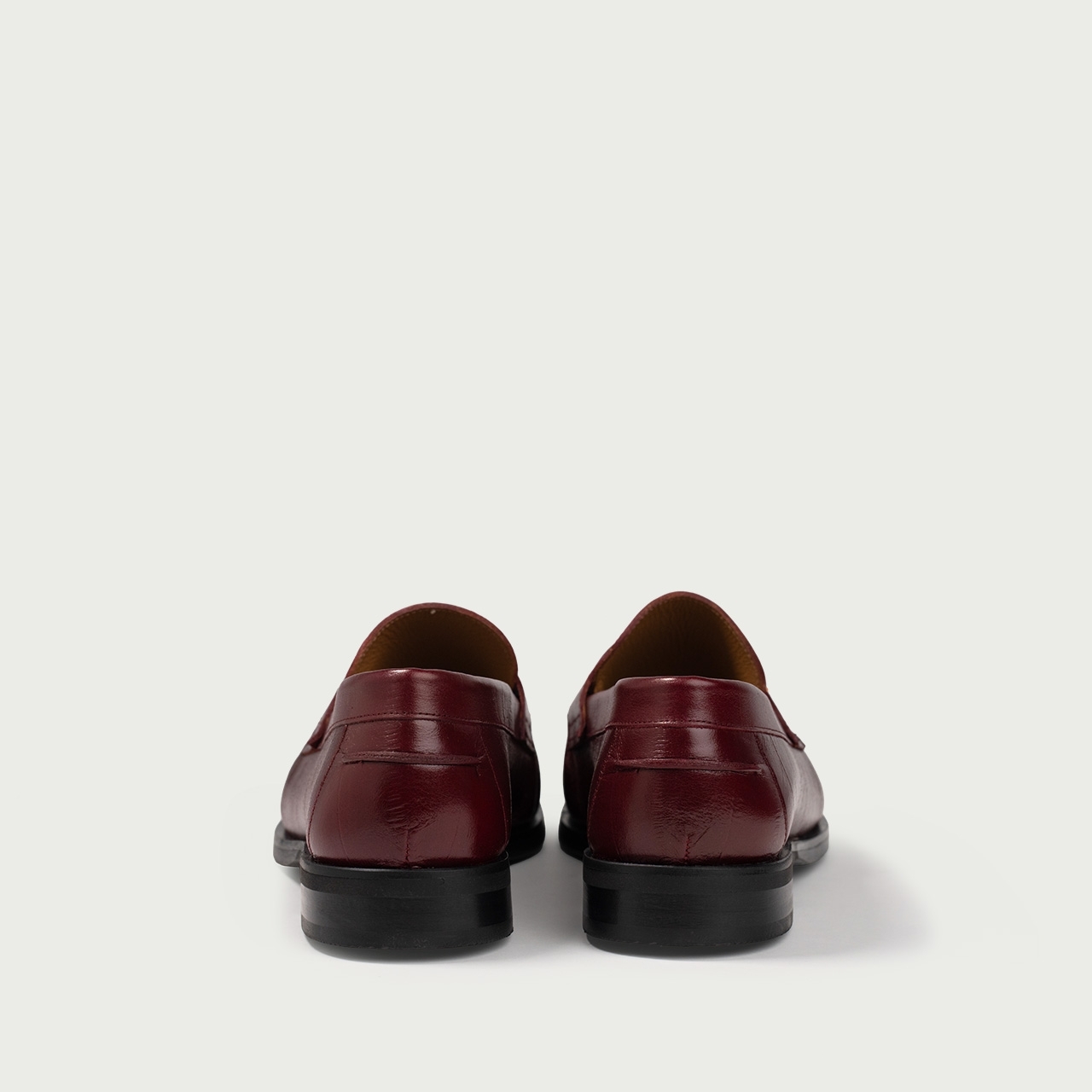 Mocasini burgundy Franca din piele naturală embosată - Img 7