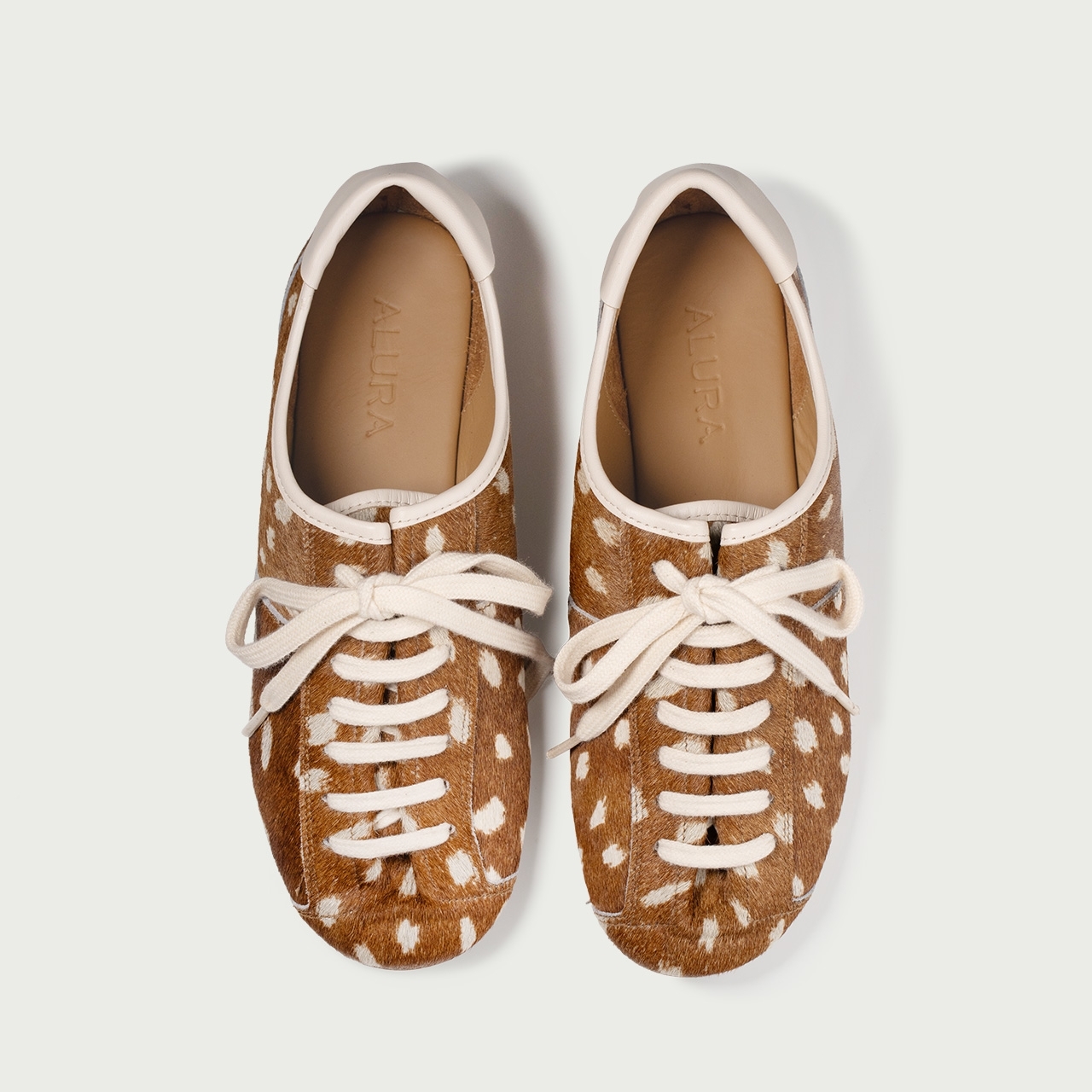 Pantofi casual damă print bambi Alix din piele naturală - Img 6