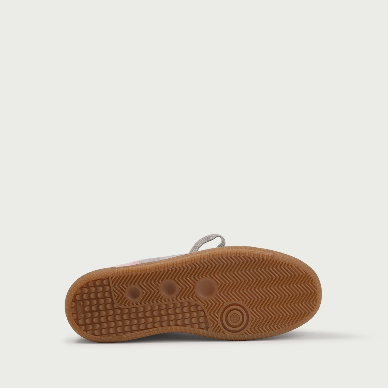Pantofi sport gri cu detalii roz Alma 002 din piele întoarsă naturală - Img 7