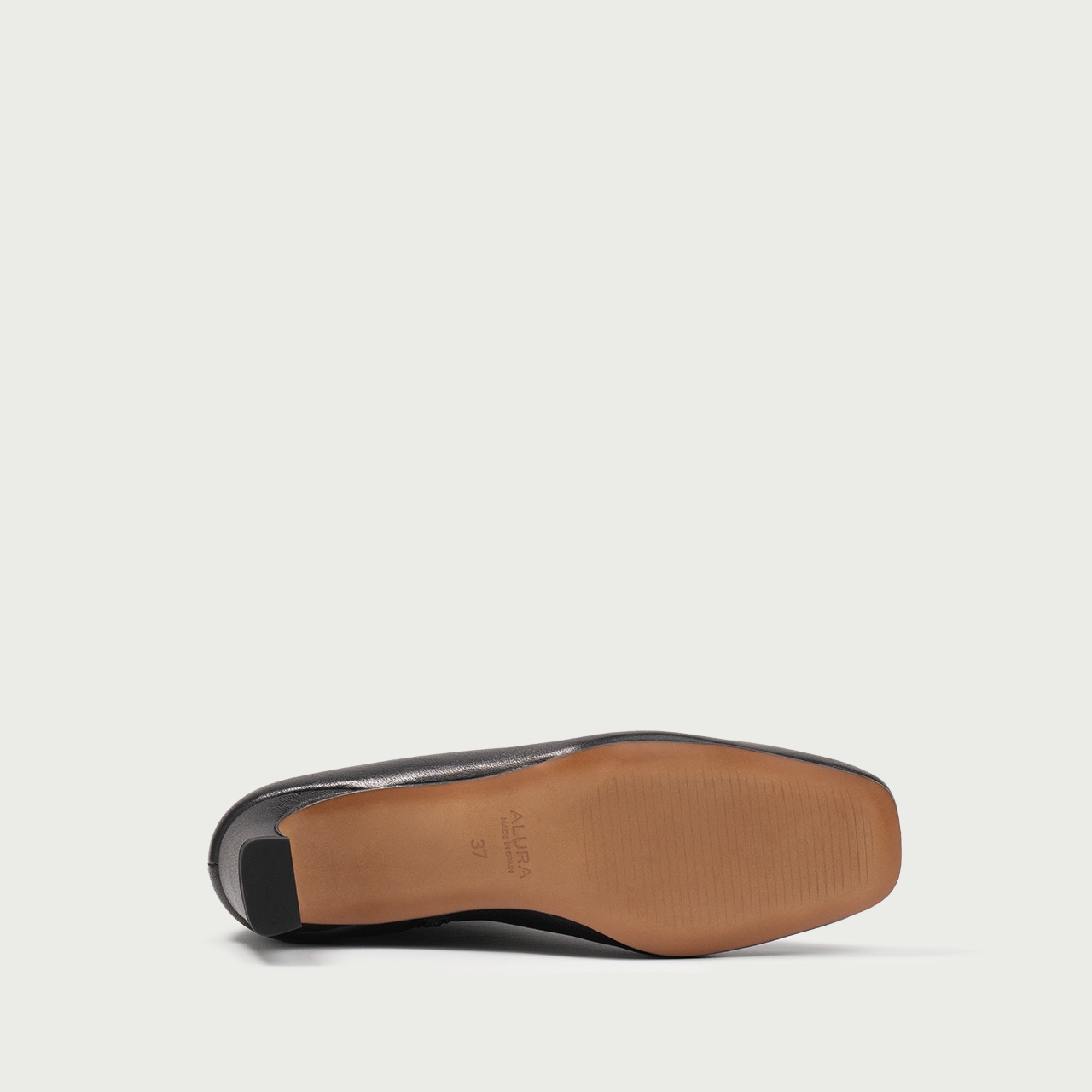 Botine negre cu vârf pătrat și toc gros Charlize din piele naturală de capră - Img 7