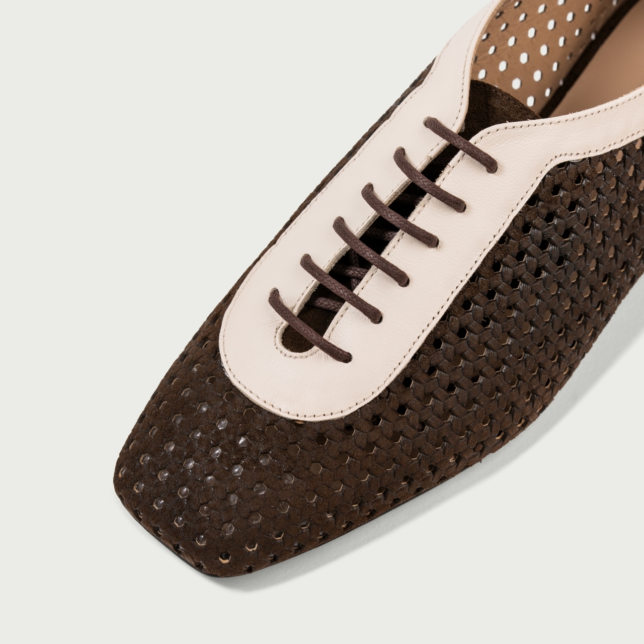 Pantofi casual damă maro ciocolatiu Raisa din piele întoarsǎ naturală - Img 6