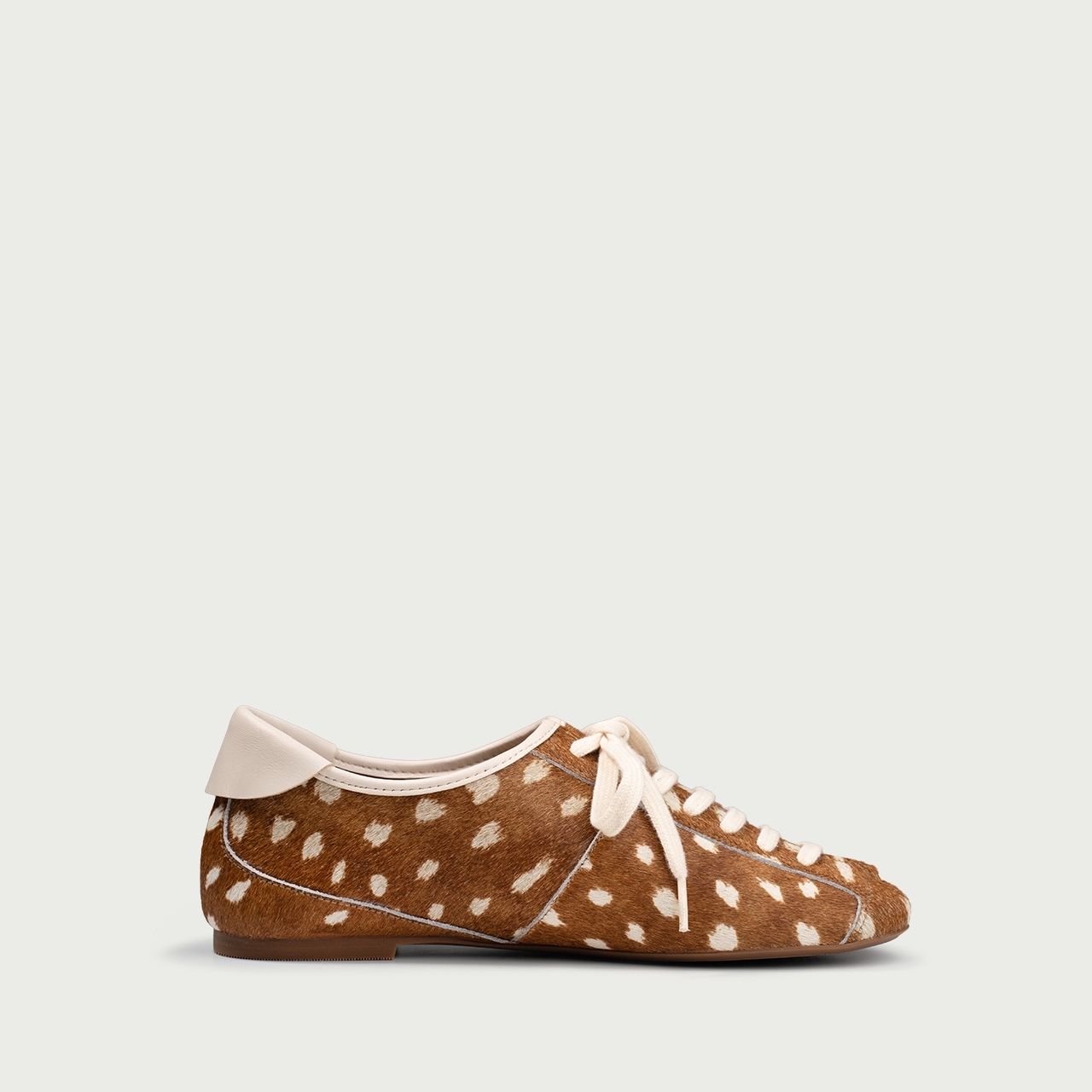 Pantofi casual damă print bambi Alix din piele naturală - Img 3