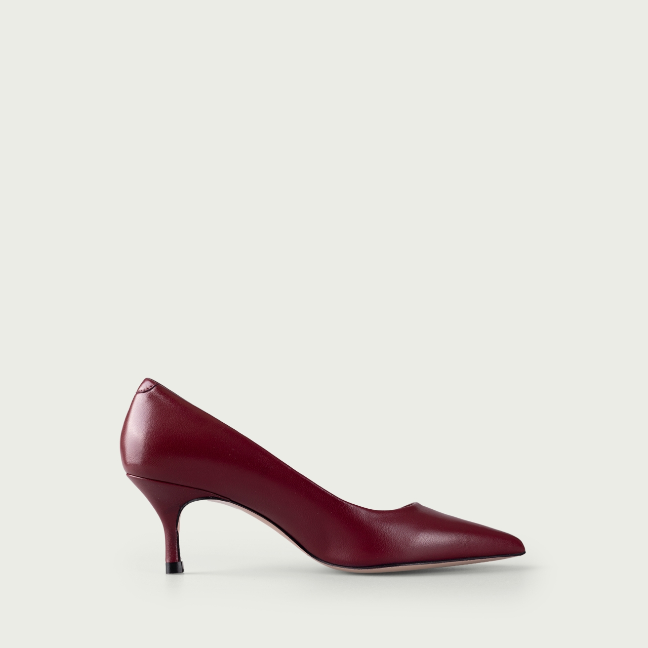 Pantofi stiletto burgundy Julie din piele naturală - Img 4
