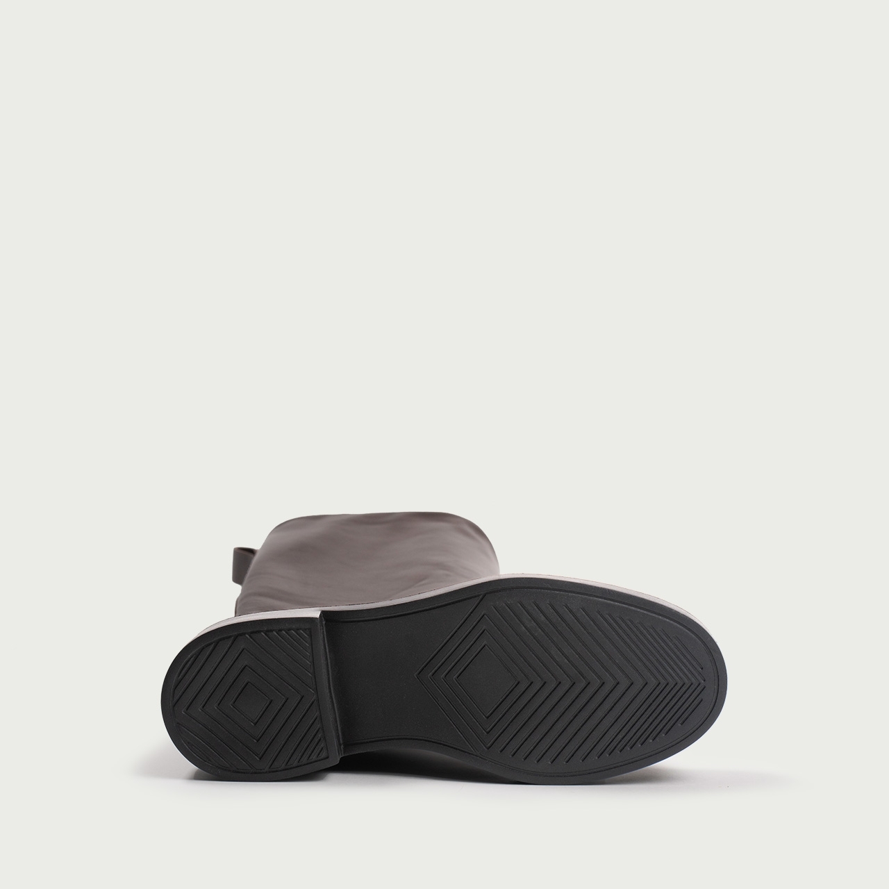 Cizme lungi cu talpă joasă maro ciocolatiu Maxine din piele naturală - Img 5