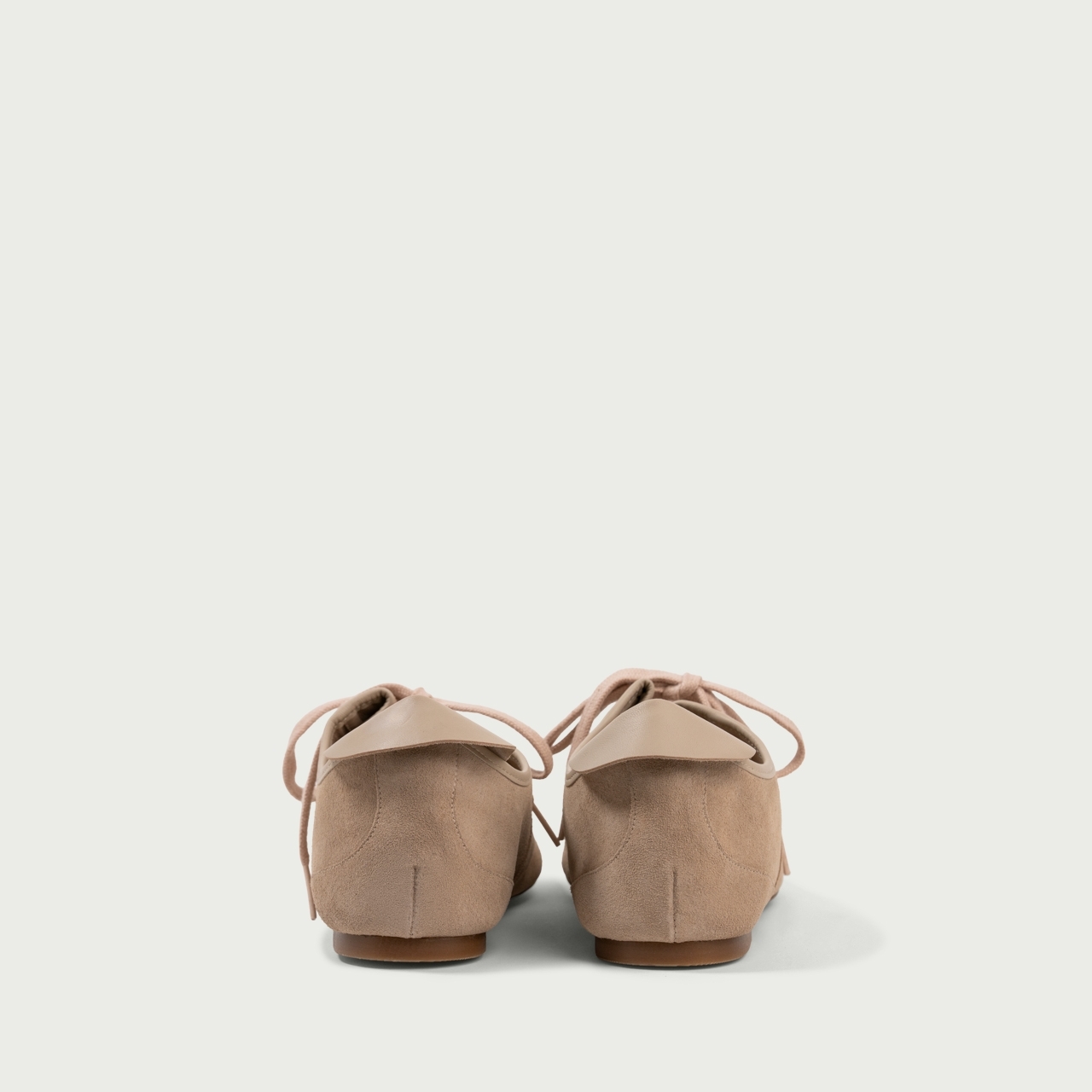 Pantofi casual damă bej Alix din piele întoarsă naturală - Img 6