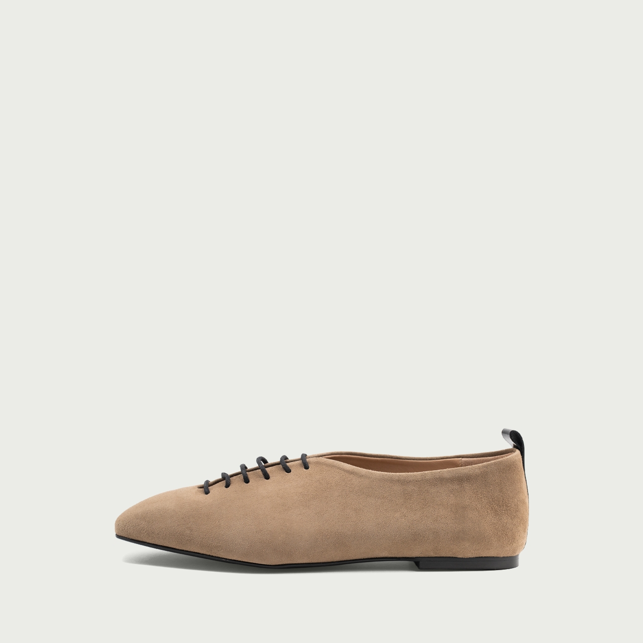 Pantofi casual damă grej Raisa din piele întoarsǎ naturală - Img 1