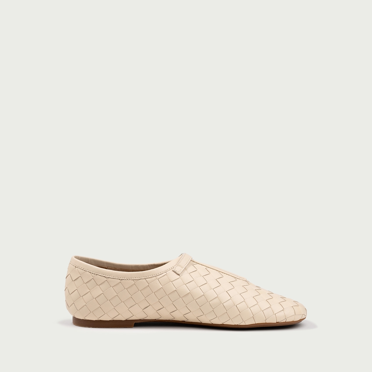 Pantofi casual damă ivoire Stella din piele naturală împletită - Img 5