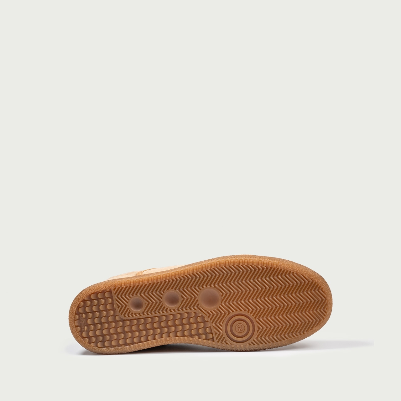 Pantofi sport camel Alma 001 din piele întoarsă naturală - Img 7