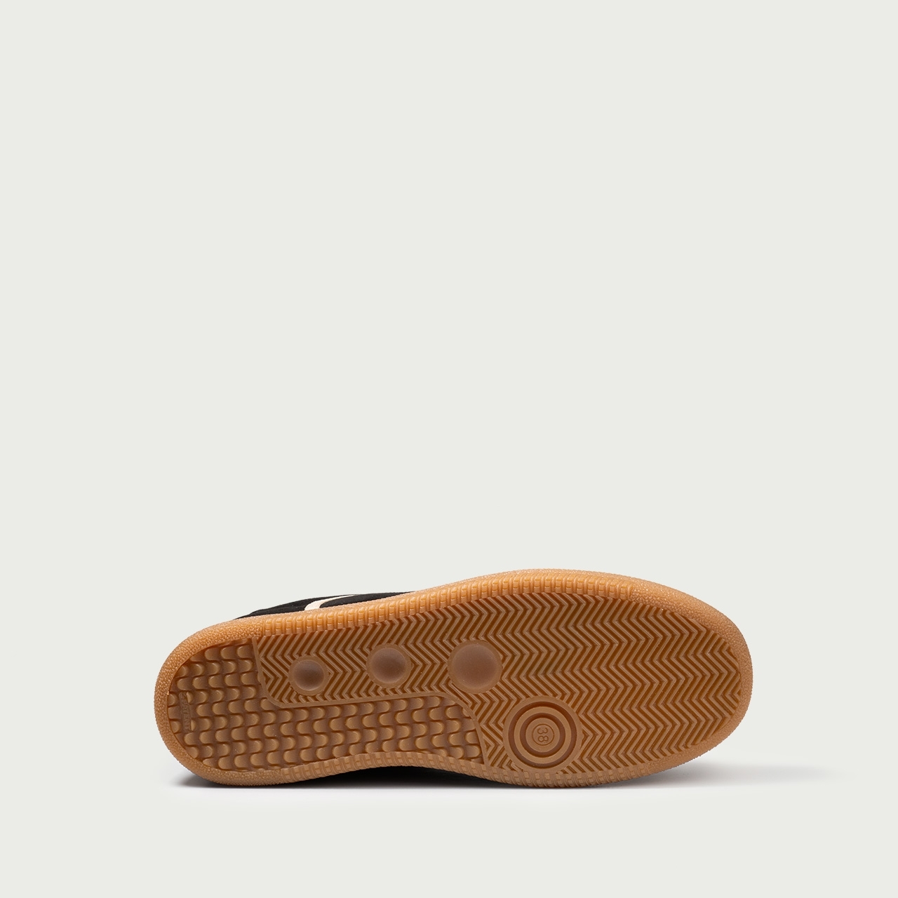 Pantofi sport negri cu bej Alma 001 din piele întoarsă naturală - Img 7