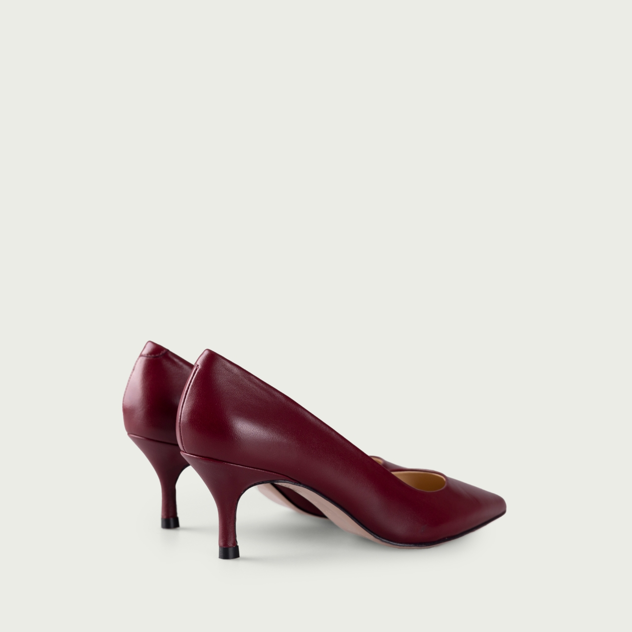Pantofi stiletto burgundy Julie din piele naturală - Img 5