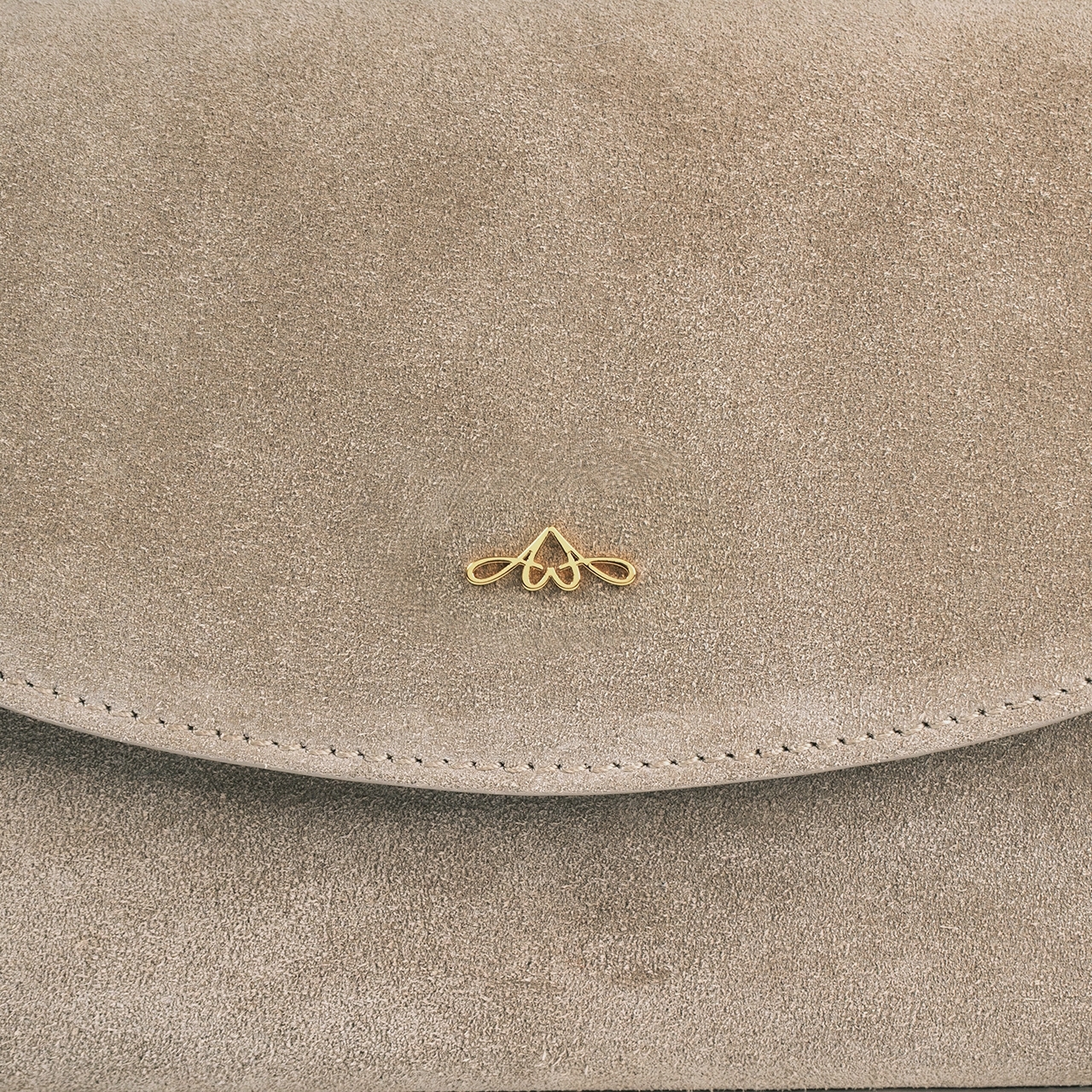 Geantă grej Siena petite din piele întoarsă naturală - Img 4