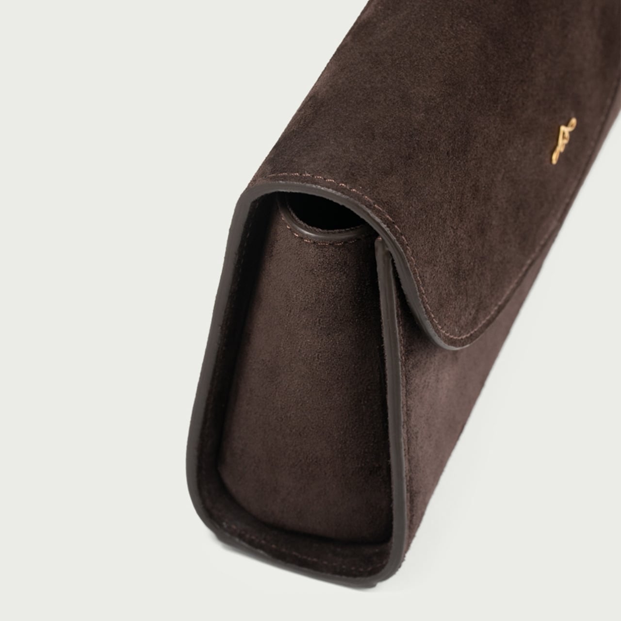 Geantă maro ciocolatiu Siena petite din piele întoarsă naturală - Img 3