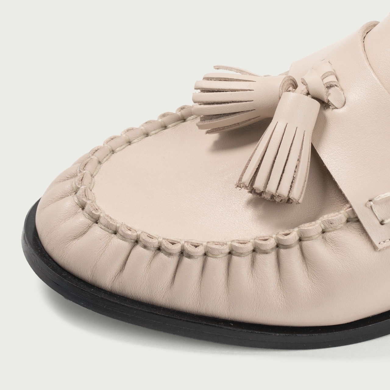 Mocasini ivoire Uma din piele naturală - Img 3