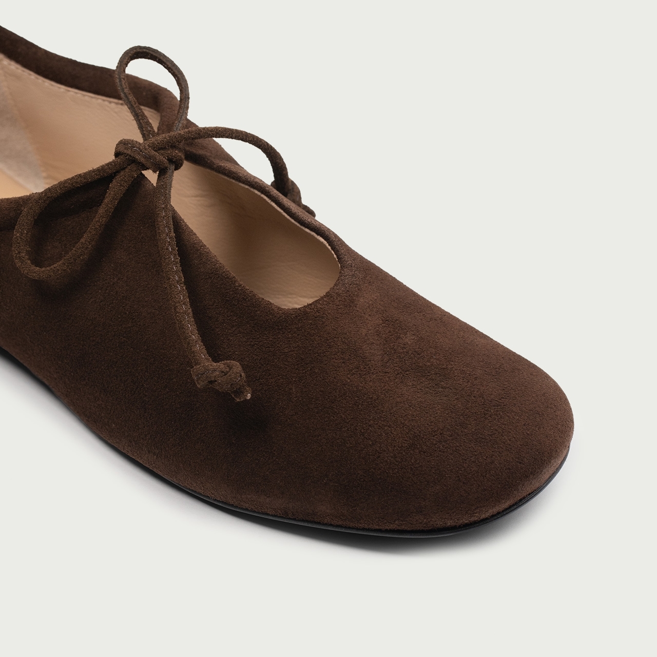 Pantofi casual damă Kenza maro ciocolatiu din piele întoarsǎ naturală - Img 6