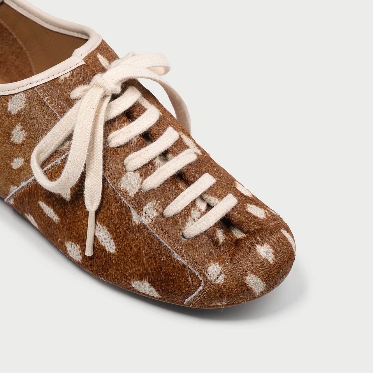Pantofi casual damă print bambi Alix din piele naturală - Img 7