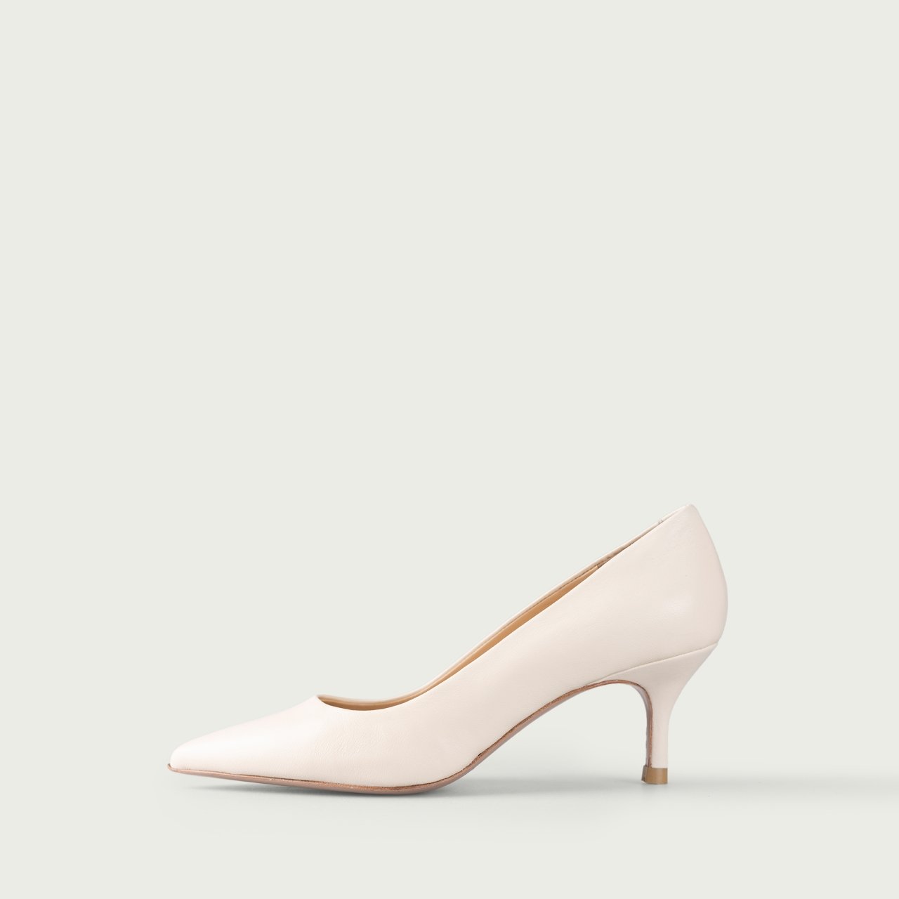 Pantofi stiletto ivory Julie din piele naturală - Img 1