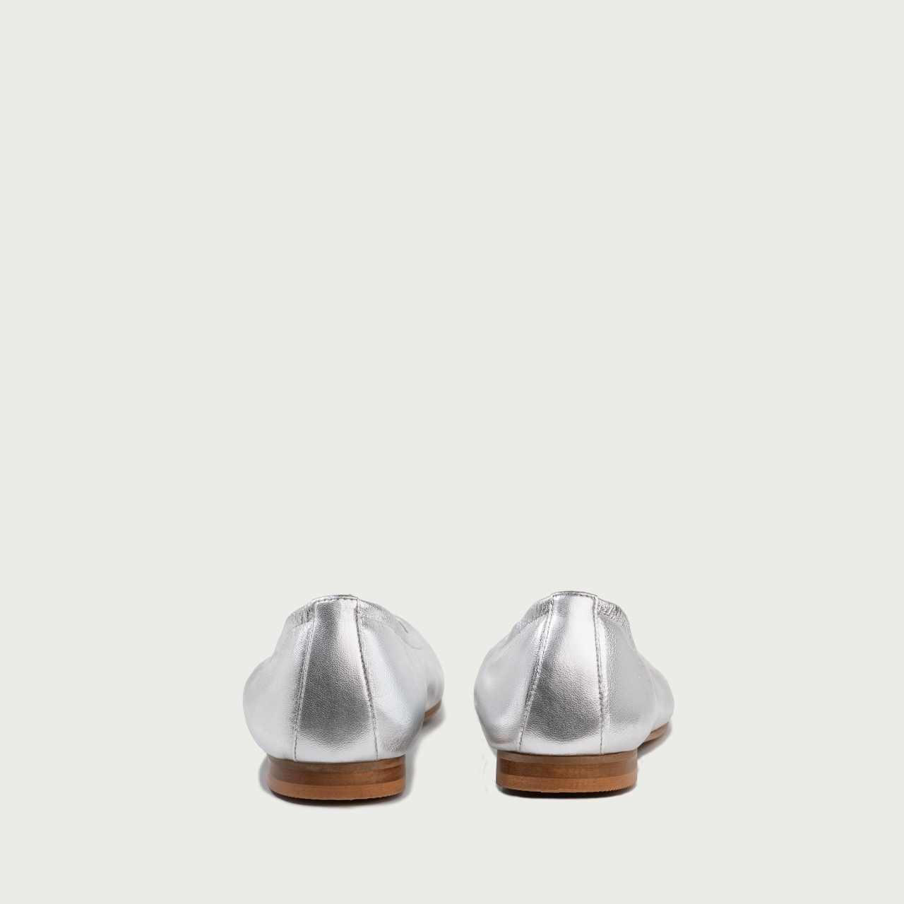 Balerini flexibili cu vârf ascuțit argintii Yuna din piele naturalǎ - Img 6