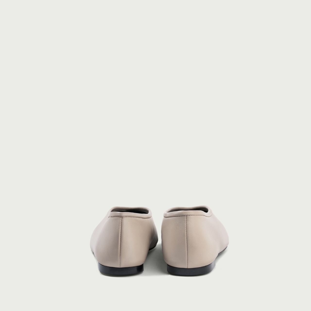 Balerini grej cu vârf pǎtrat Ivone din piele naturală - Img 7