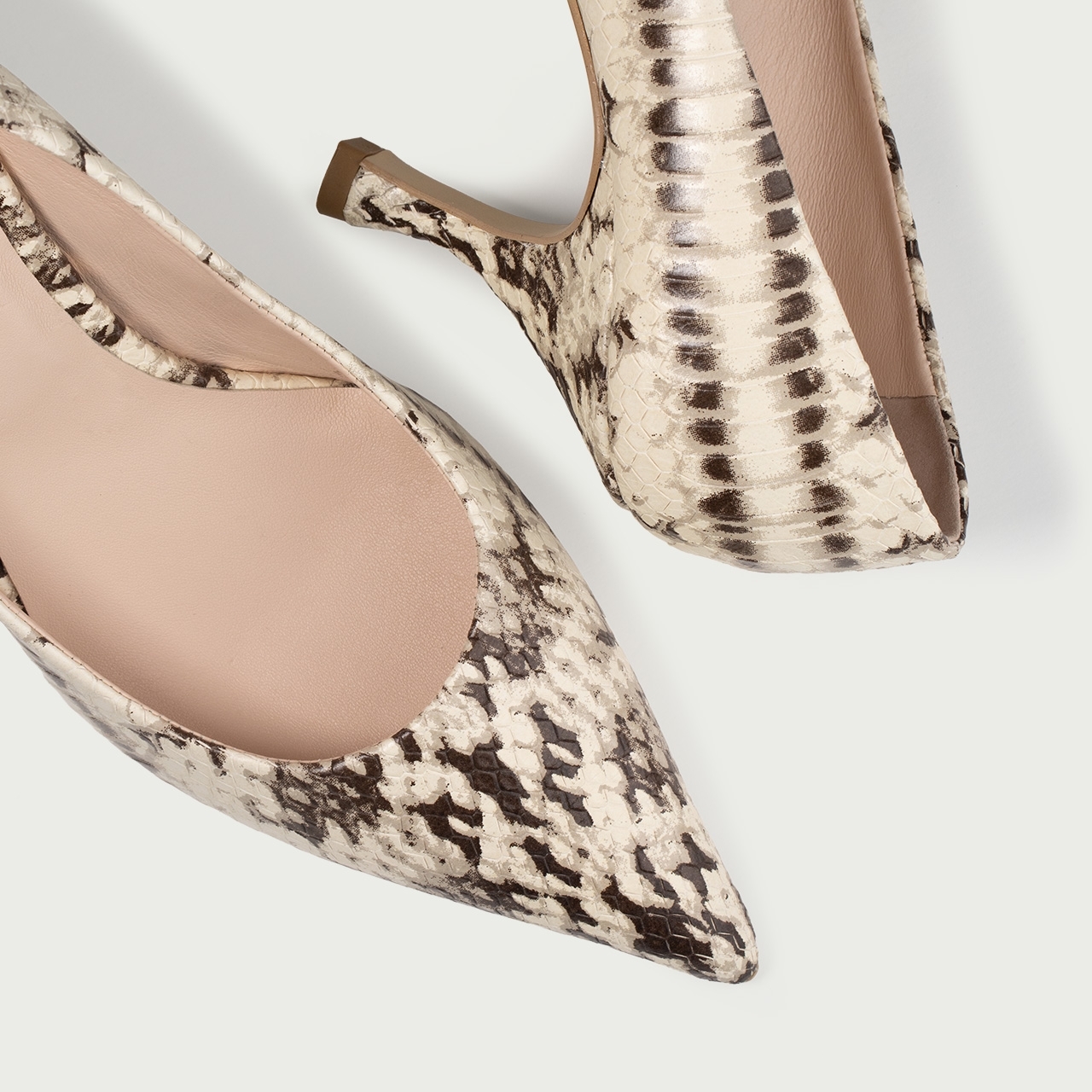 Pantofi stiletto snake print Lisette din piele naturalǎ - Img 3