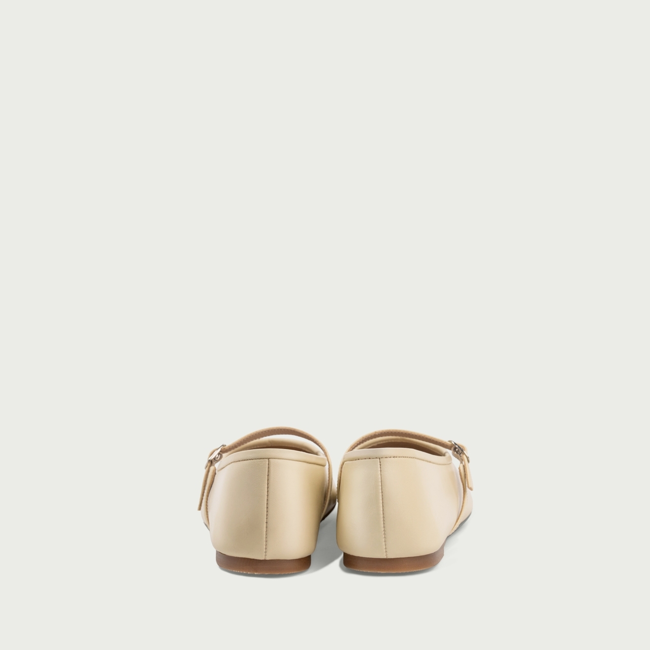 Balerini cu vârf rotund galben deschis Noa din piele naturală - Img 6