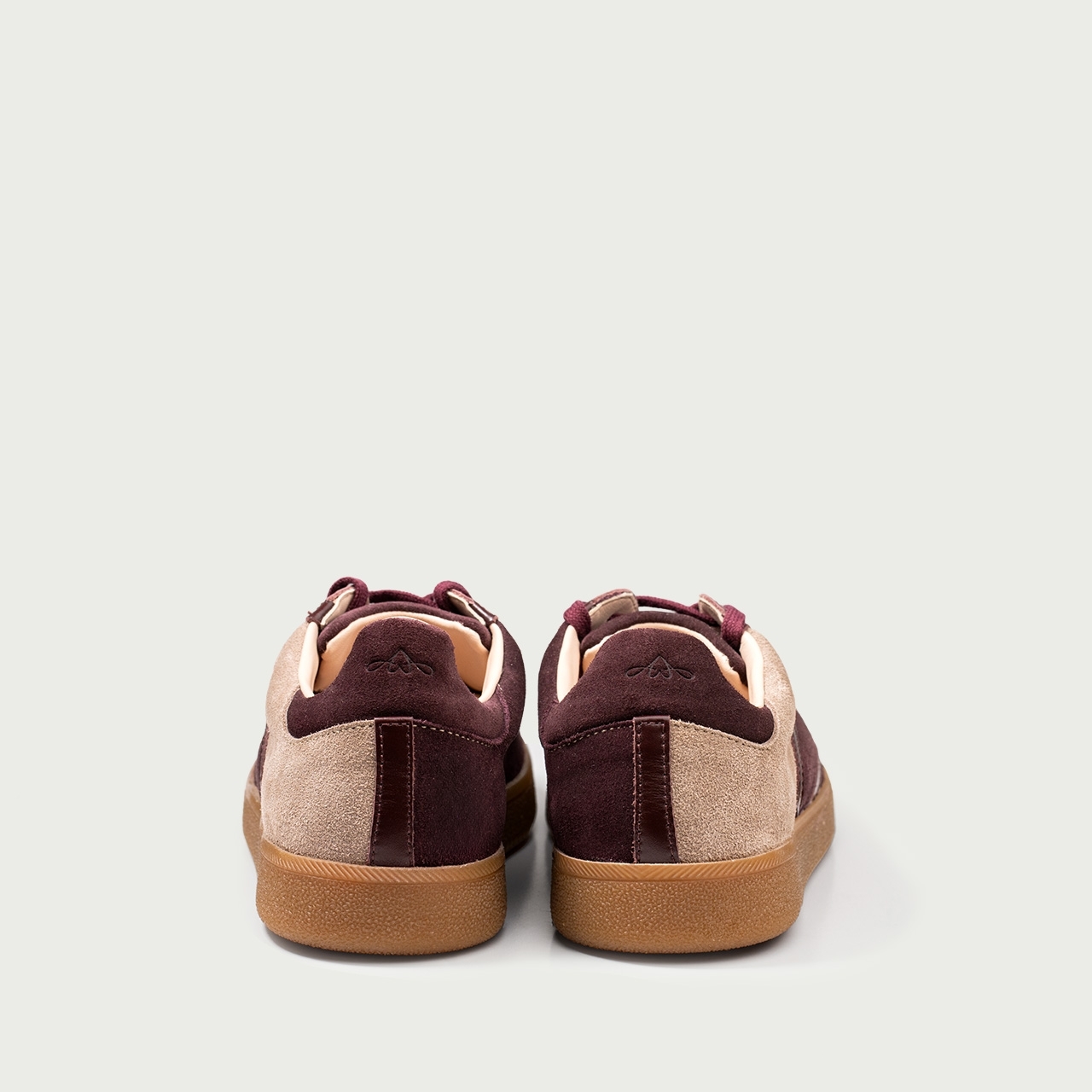 Pantofi sport bordo Alma 002 din piele întoarsă naturală - Img 4