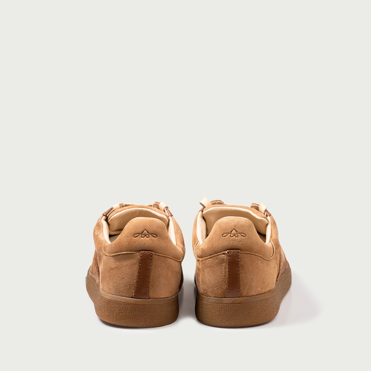 Pantofi sport camel Alma 001 din piele întoarsă naturală - Img 6