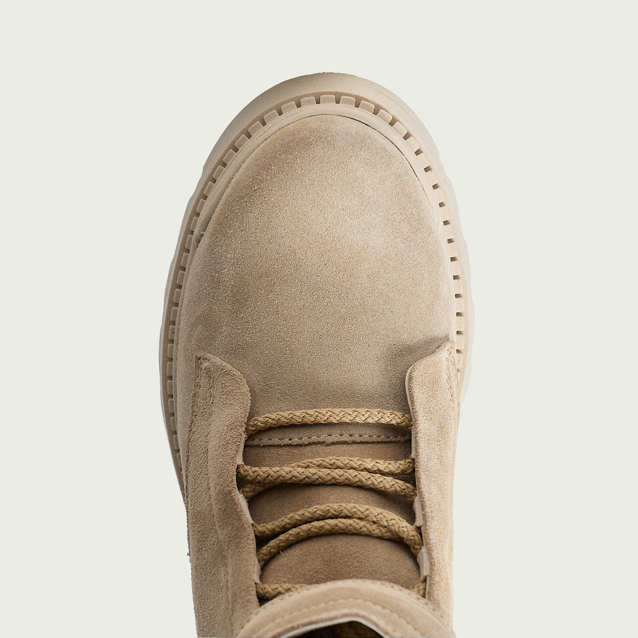 Bocanci bej Erin din piele întoarsă naturală - Img 5