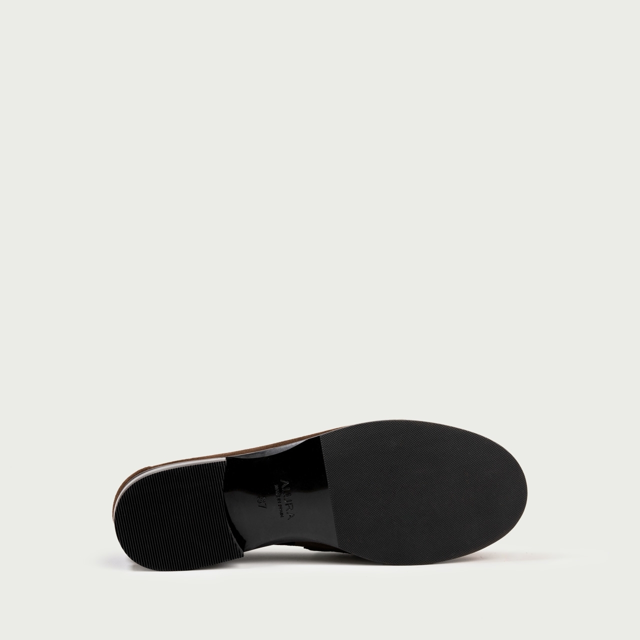 Mocasini maro ciocolatiu Uma din piele întoarsă naturală - Img 7