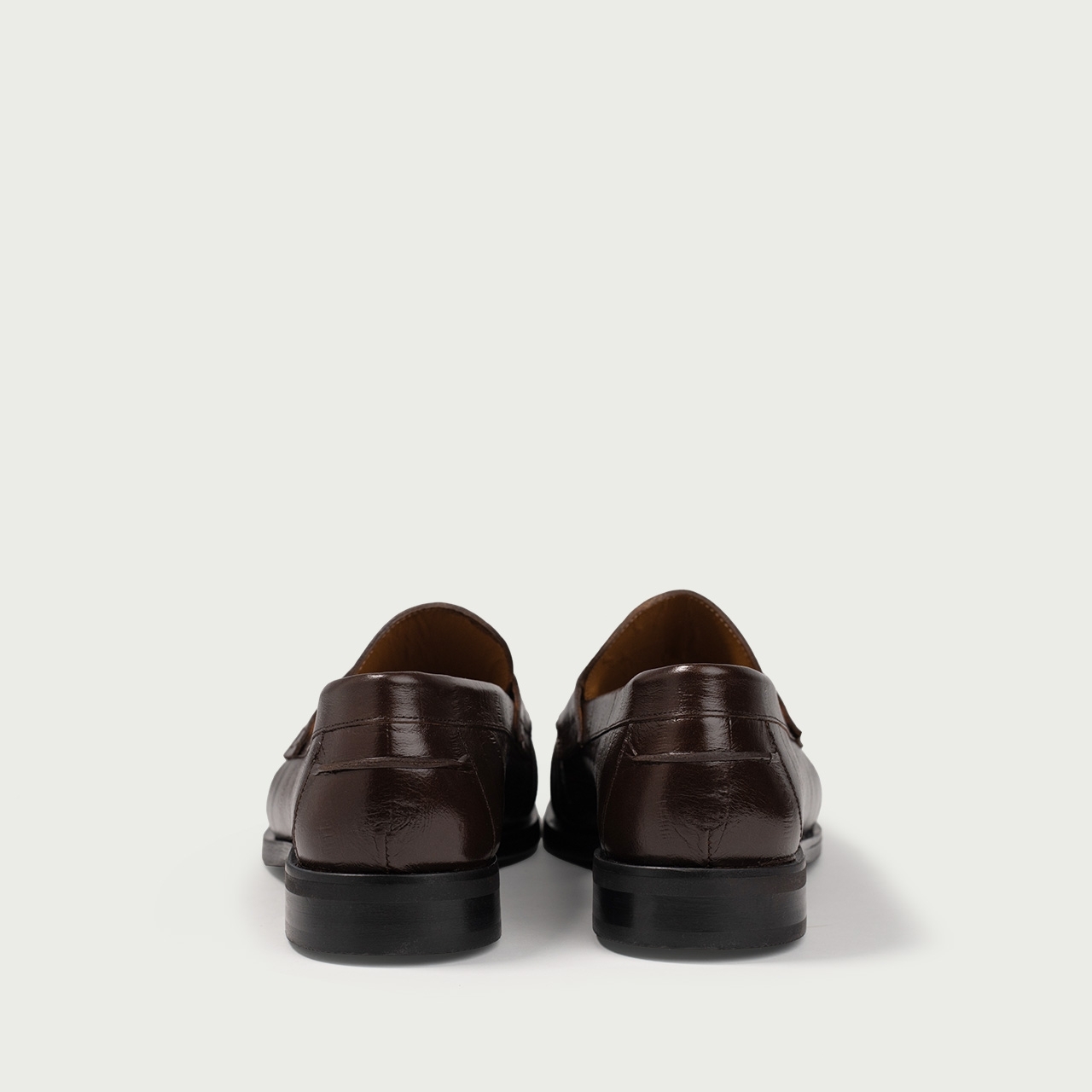 Mocasini maro Franca din piele naturală embosată - Img 6