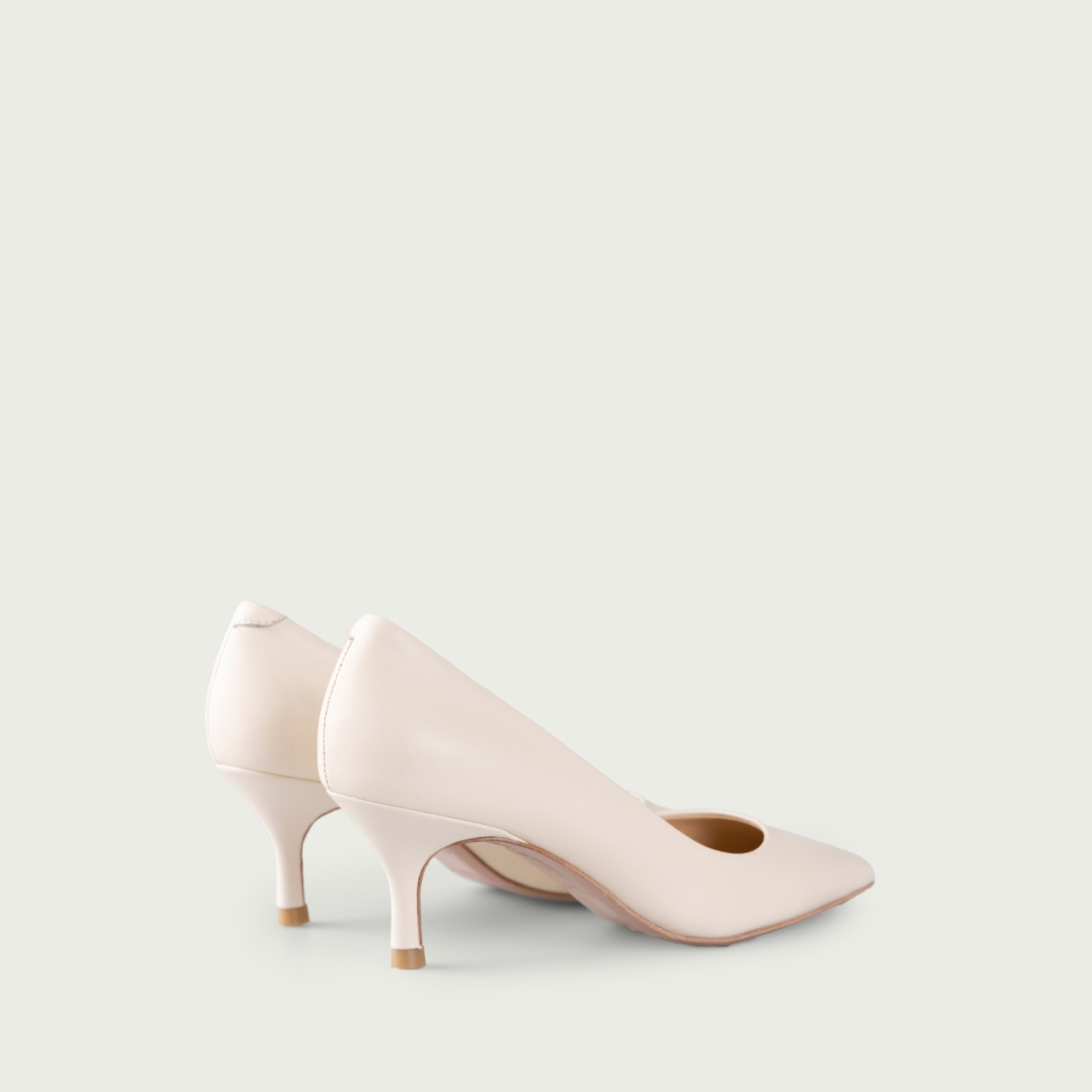 Pantofi stiletto ivory Julie din piele naturală - Img 4