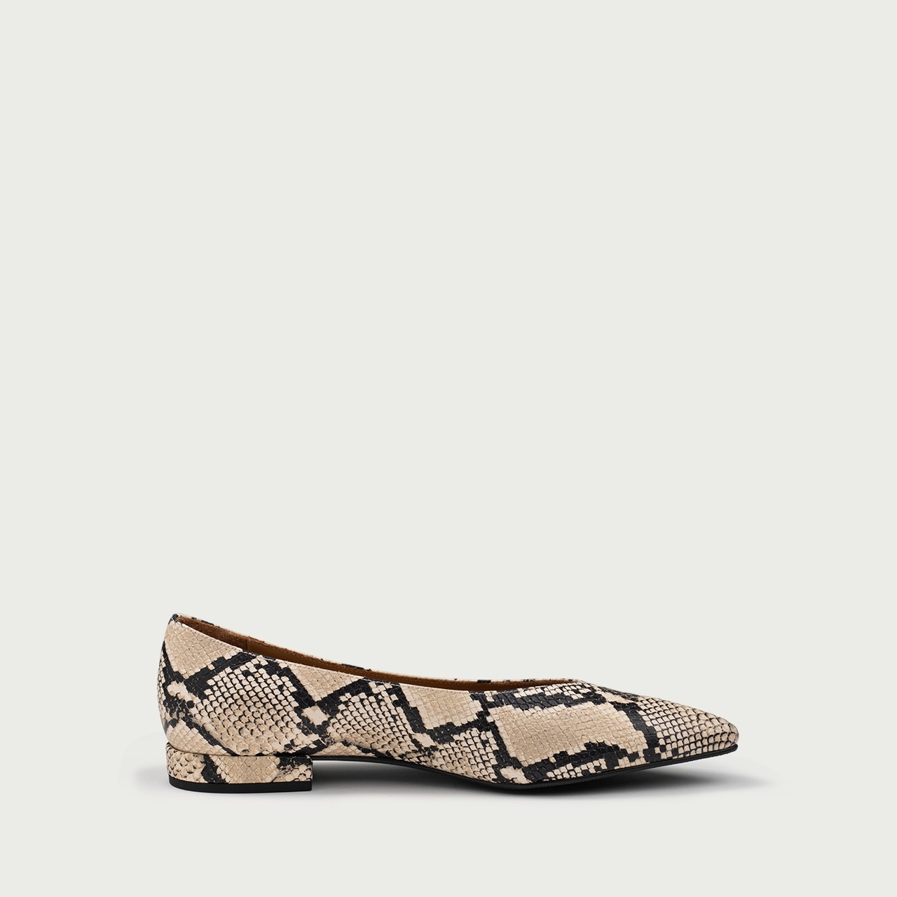 Balerini cu vârful ascuțit Lisa din piele naturală snake print - Img 6