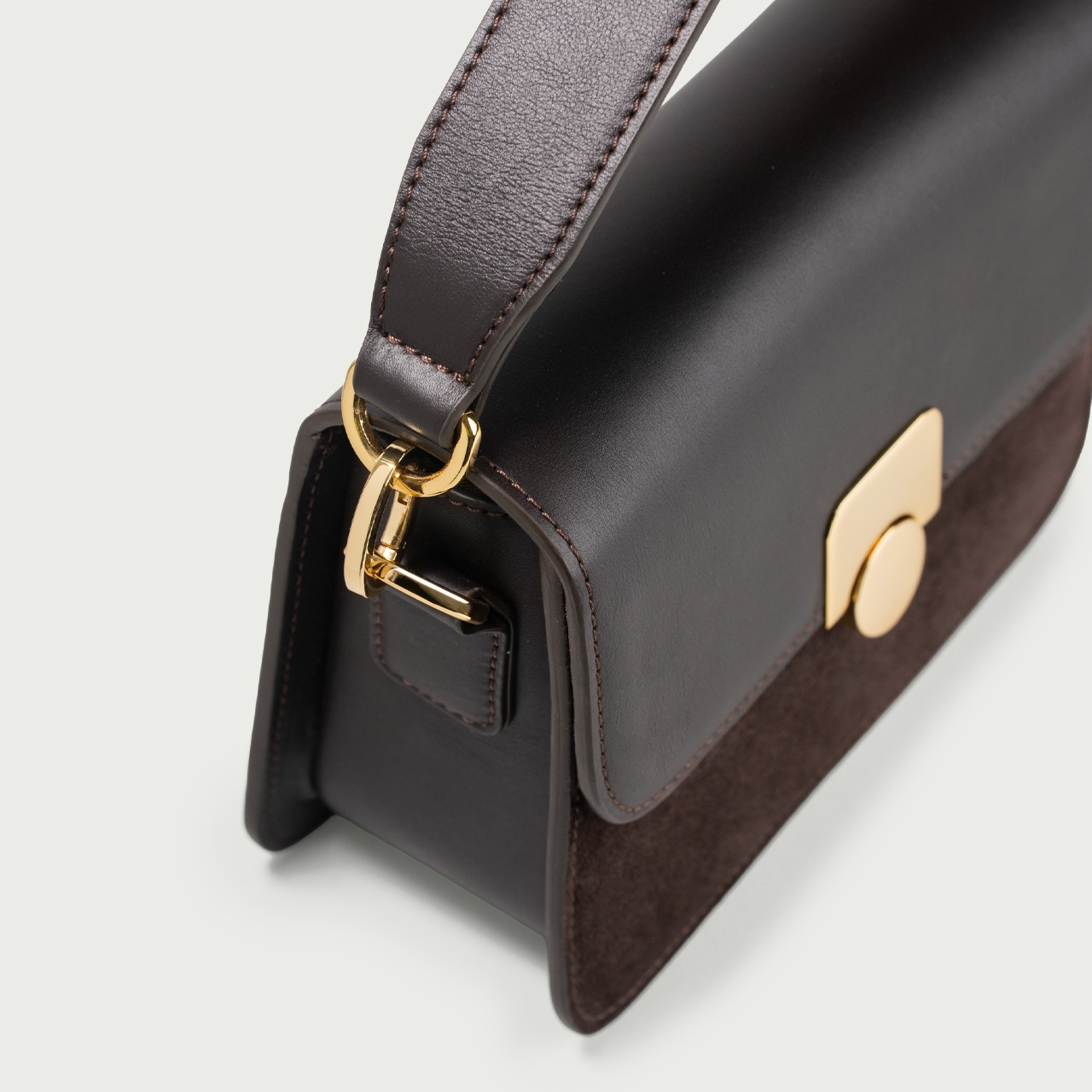 Geantă maro ciocolatiu Arco din piele naturală - Img 3