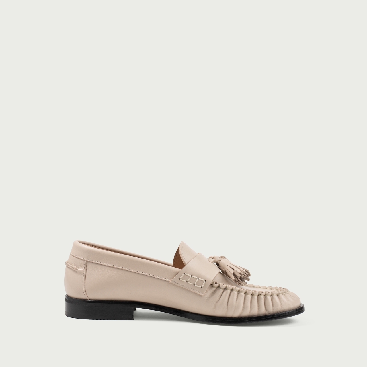 Mocasini ivoire Uma din piele naturală - Img 2