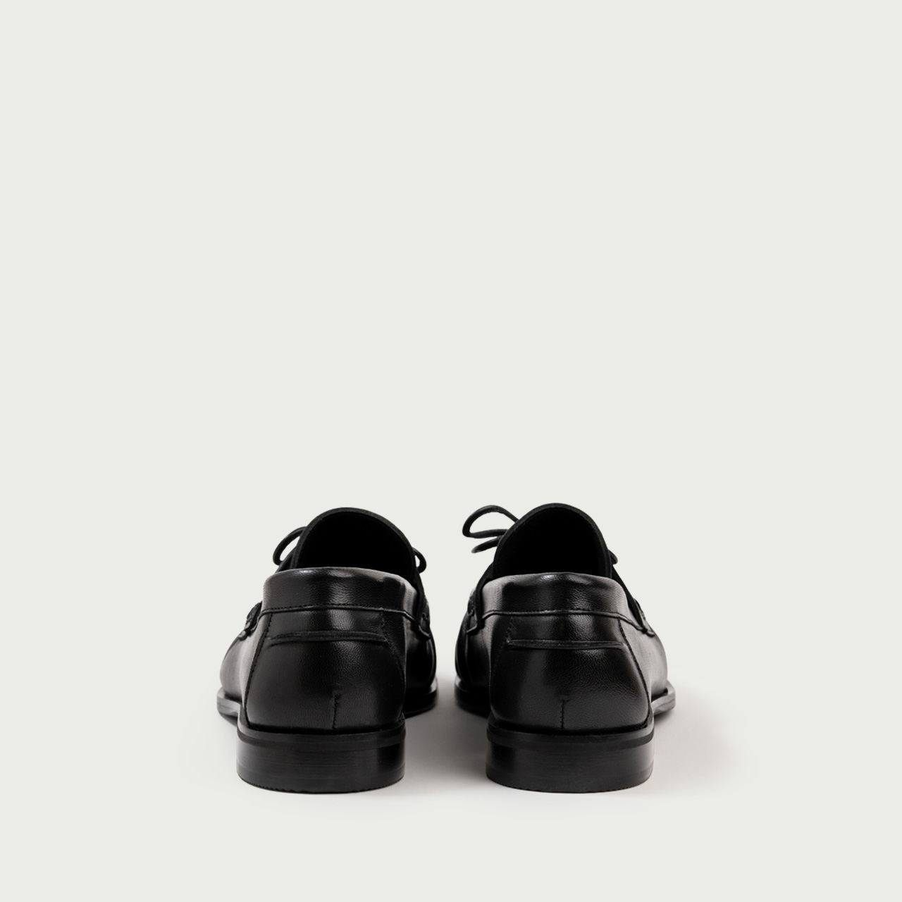 Mocasini negri cu fundiță Esthera din piele naturală - Img 7