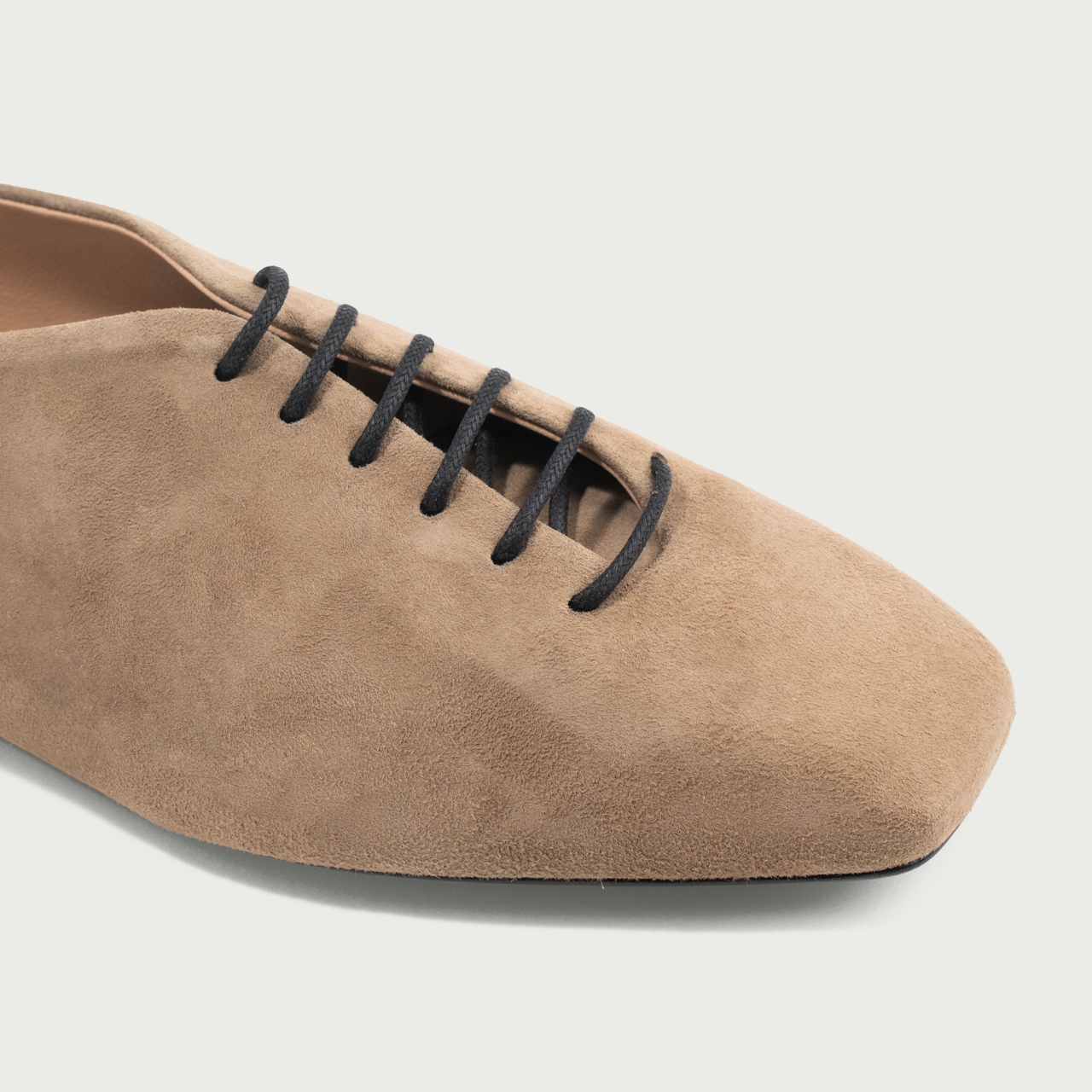 Pantofi casual damă grej Raisa din piele întoarsǎ naturală - Img 7