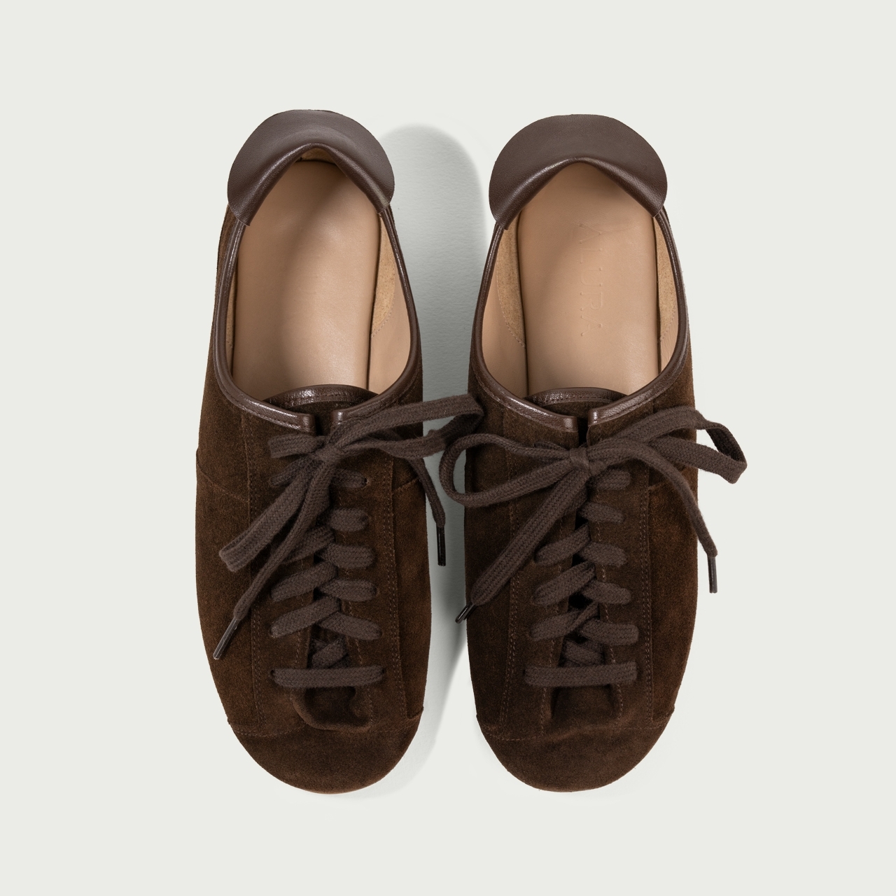 Pantofi casual damă maro ciocolatiu Alix din piele întoarsă naturală - Img 5