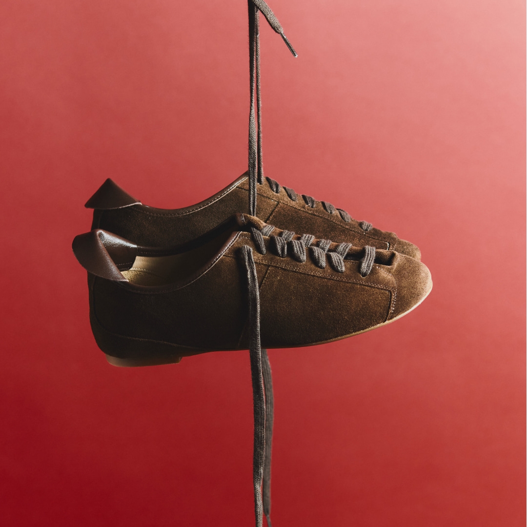 Pantofi casual damă maro ciocolatiu Alix din piele întoarsă naturală - Img 3