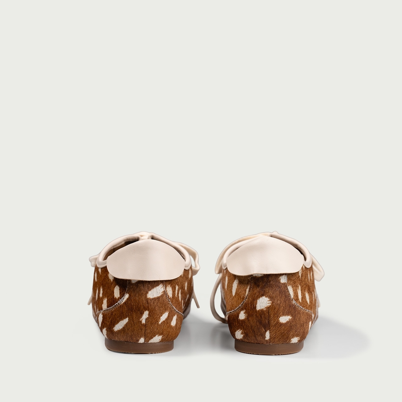 Pantofi casual damă print bambi Alix din piele naturală - Img 5