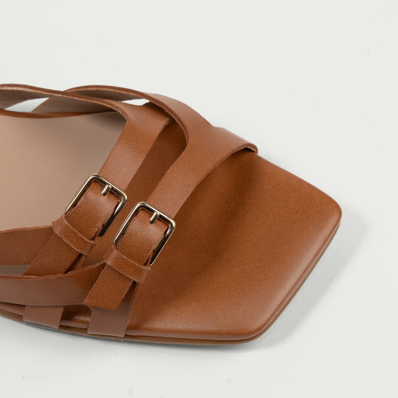 Sandale cu talpǎ joasǎ camel Mira piele naturală - Img 3