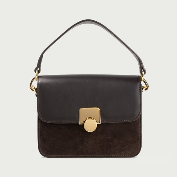 Geantă maro ciocolatiu Arco din piele naturală