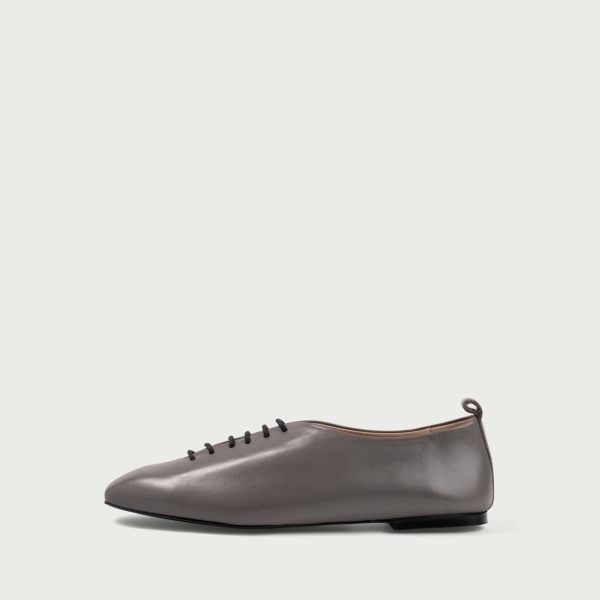 Pantofi casual damă gri închis Raisa din piele naturală