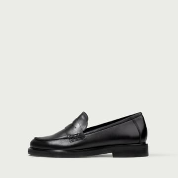 Mocasini damă negru Paula din piele naturală