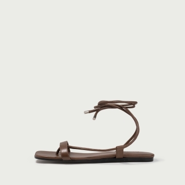 Sandale cu talpǎ joasǎ maro Liria din piele naturală