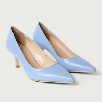 Pantofi stiletto lavandă Julie din piele naturală cu toc mic