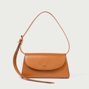 Geantă camel Siena petite din piele naturală