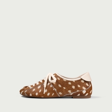 Pantofi casual damă print bambi Alix din piele naturală