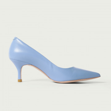 Pantofi stiletto lavandă Julie din piele naturală cu toc mic