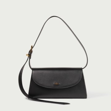 Geantă neagră Siena petite din piele naturală