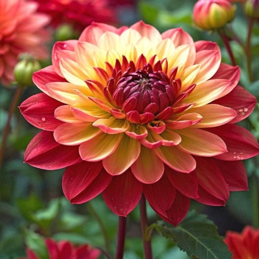 Bulbi Dalia Gigant Flame Tango - 1 Bucată (Rădăcină)